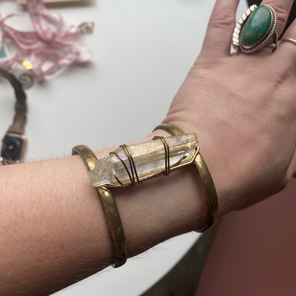 Boho Crystal Cuff Bracelet - Picture 10 of 11